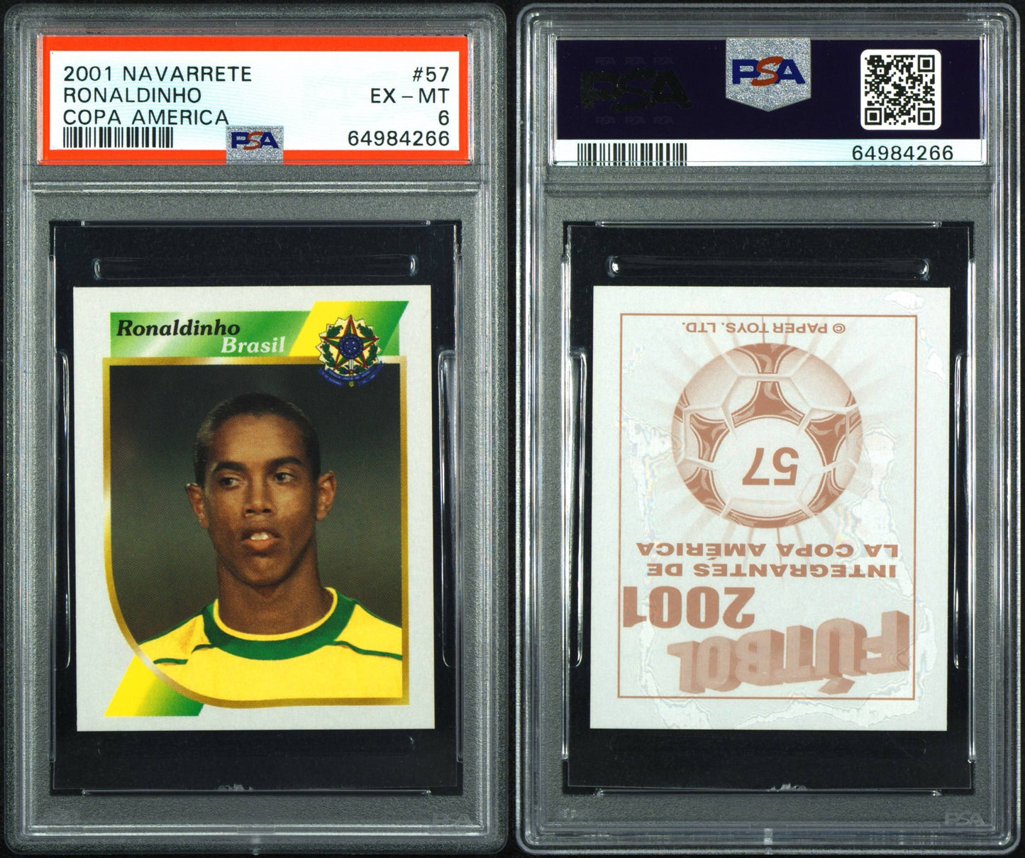 2001 Navarrete Ronaldinho Copa America PSA 6