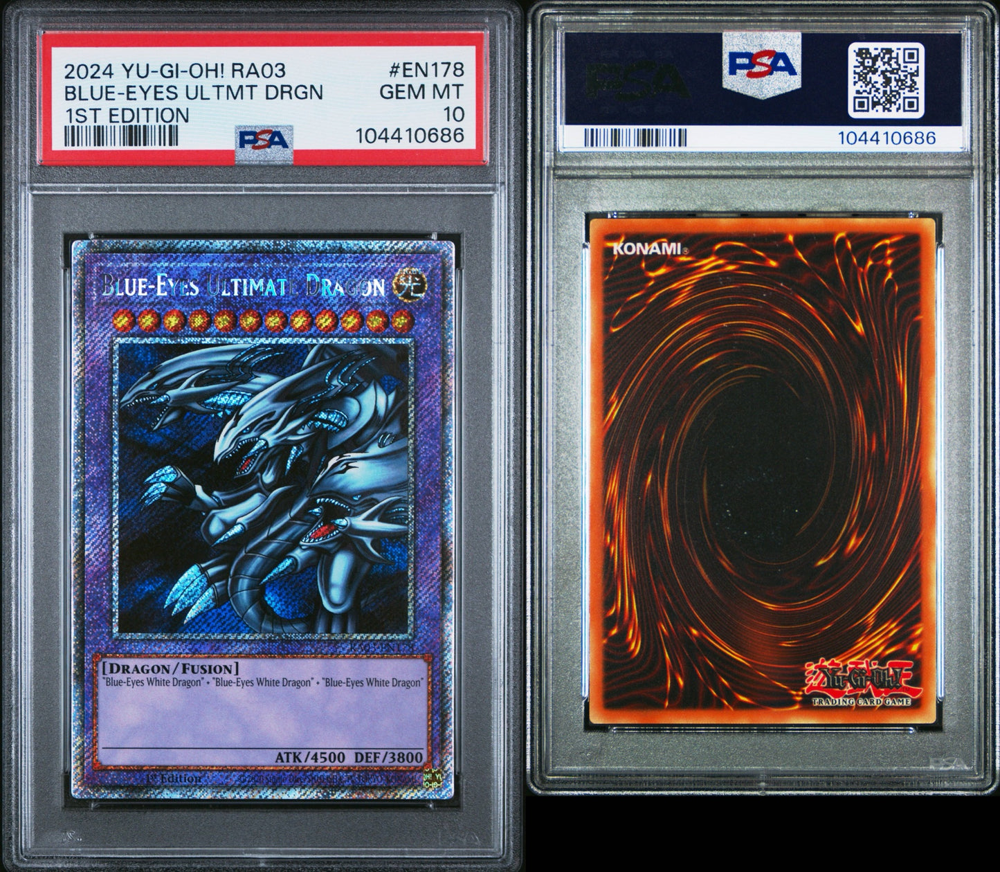 2022 Blue Eyes Ultimate Dragon 1st ed. RA03 PSA 10