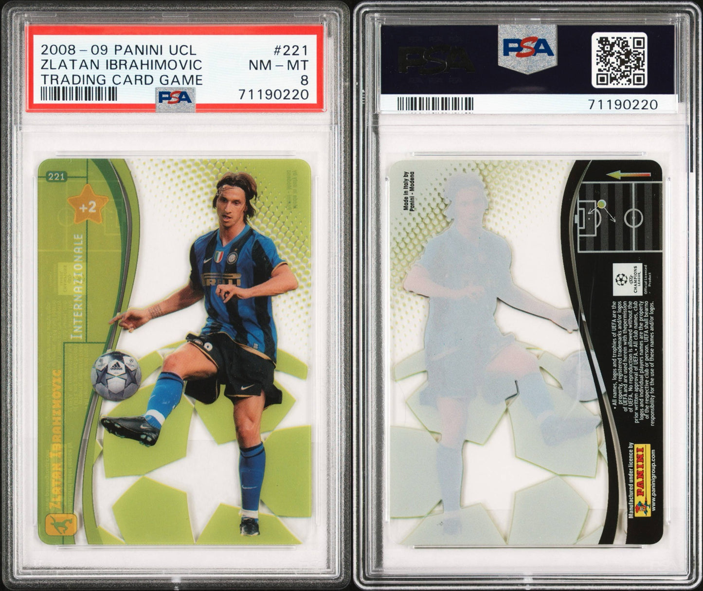 2008 - 09 Panini UCL Zlatan Ibrahimovic PSA 8