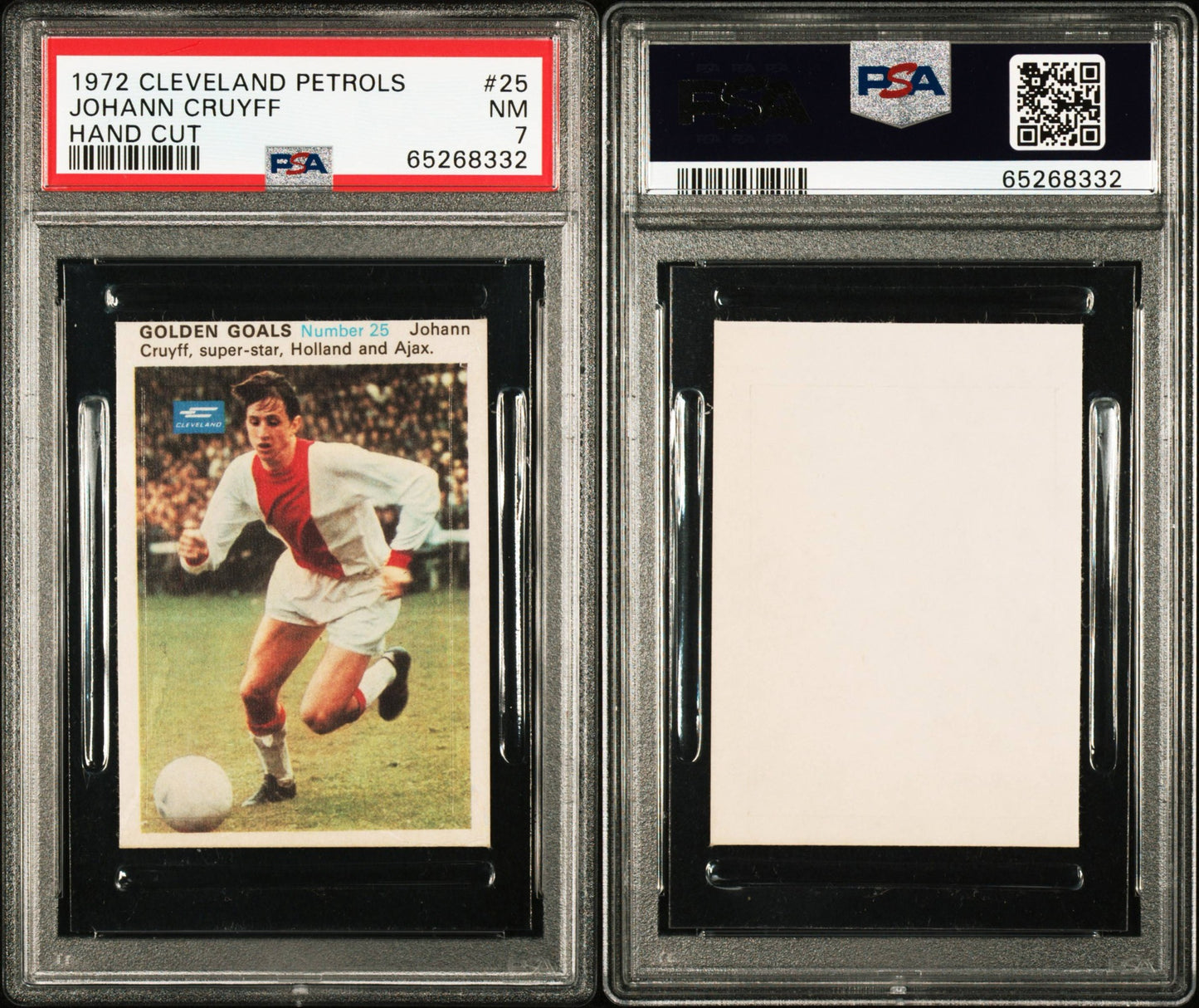 1972 Cleveland Petrols Johan Cruyff Hand Cut PSA 7