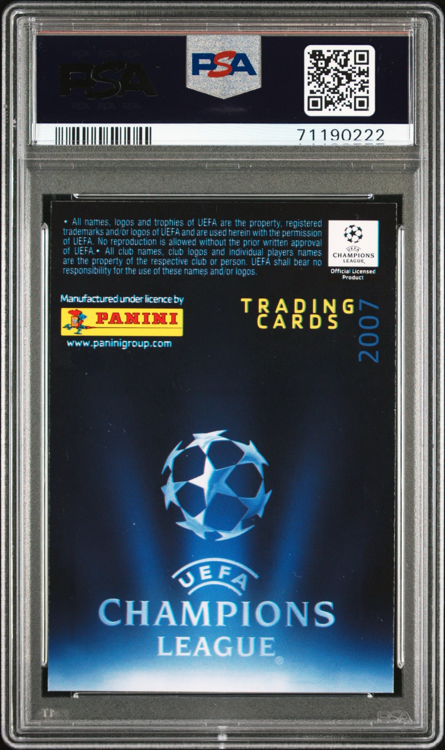 2006 Panini UCL Zlatan Ibrahimovic PSA 7