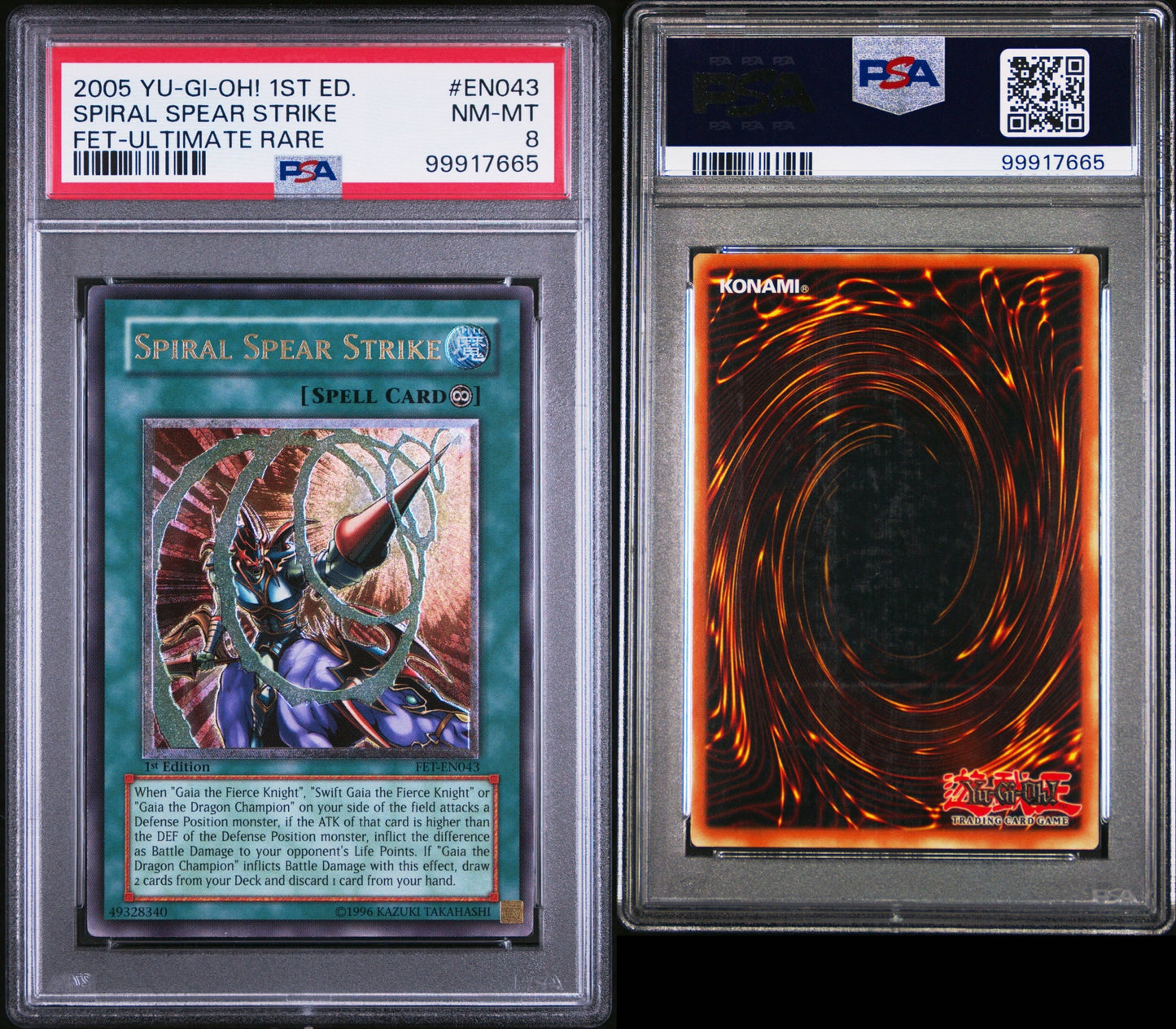 2005 Spiral Spear Strike 1st Edition ULTIMATE RARE PSA 8