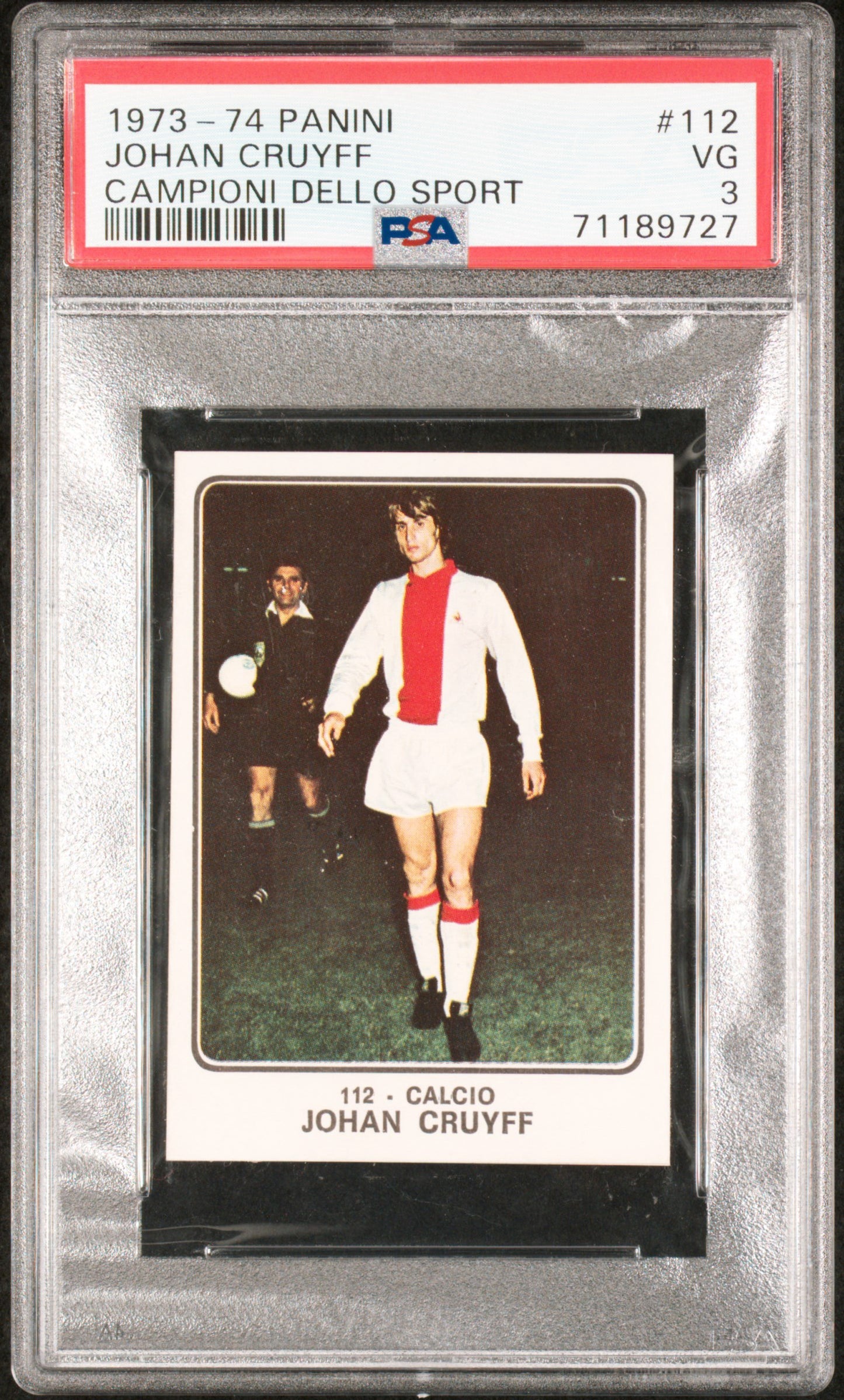 1973 - 74 Panini Johan Cruyff Campioni Dello Sport PSA 3