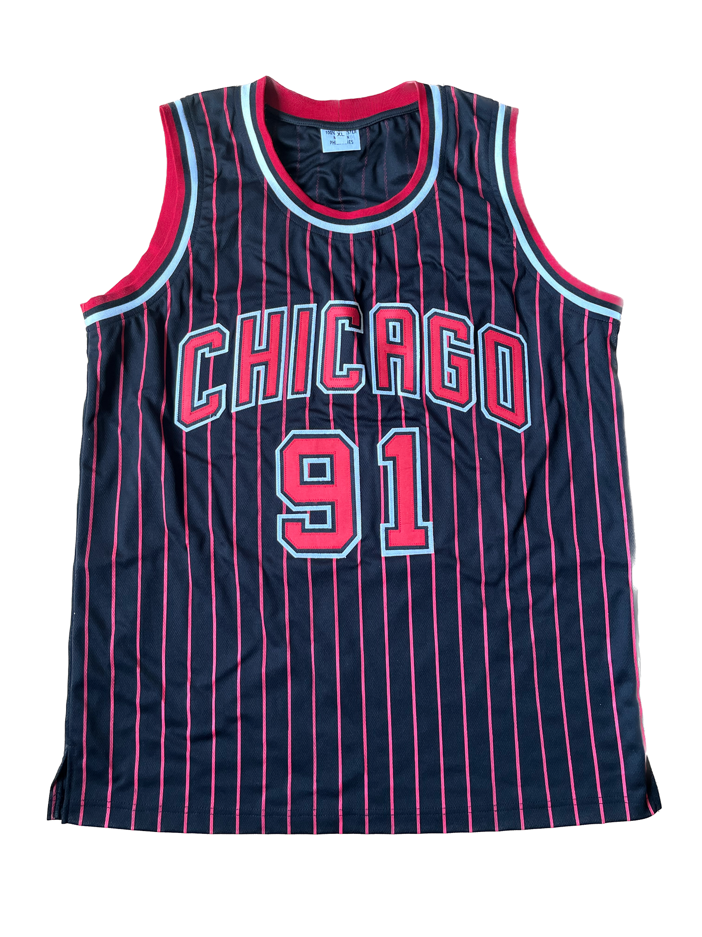 Dennis Rodman #91 signed Bulls Swingman Jersey