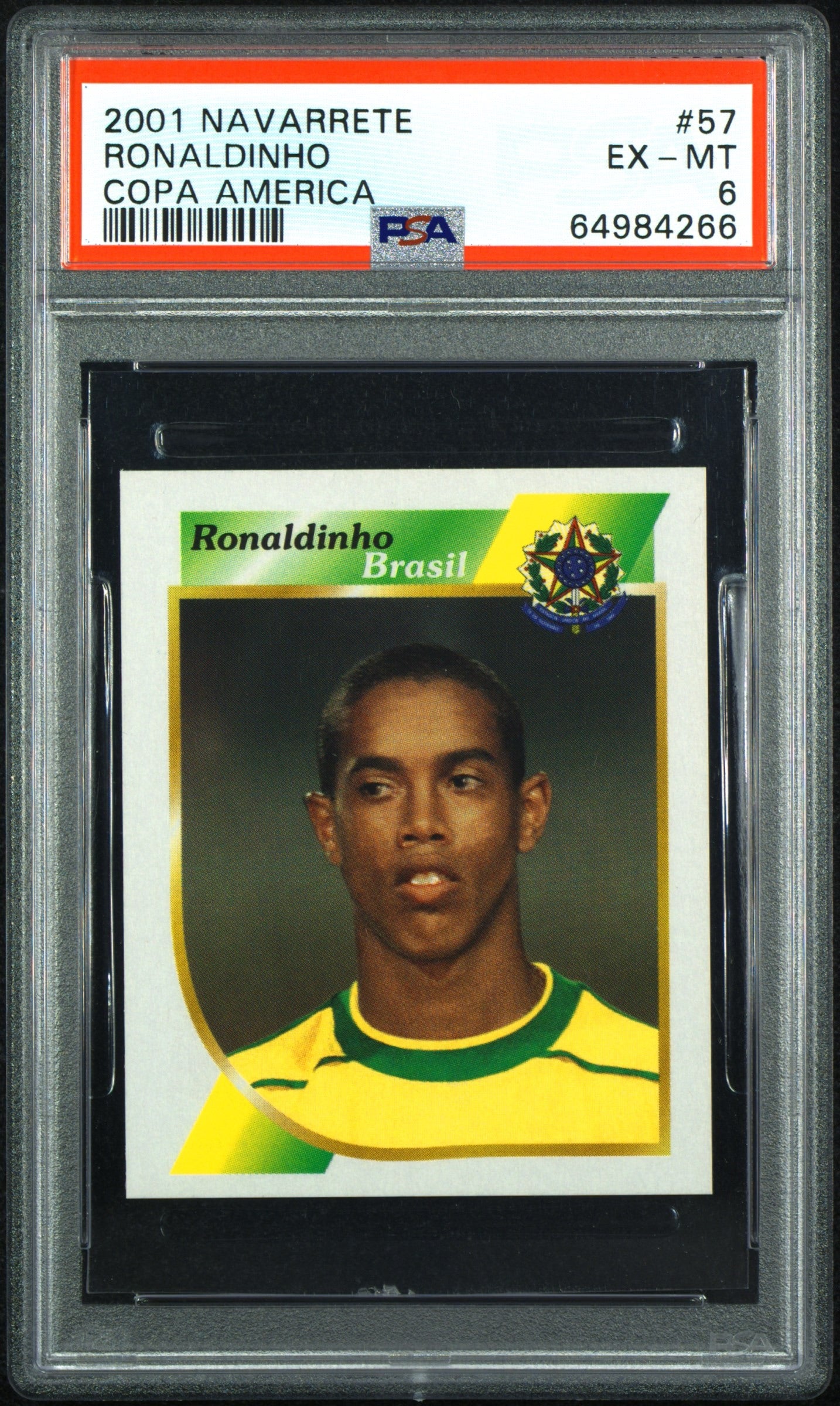 2001 Navarrete Ronaldinho Copa America PSA 6