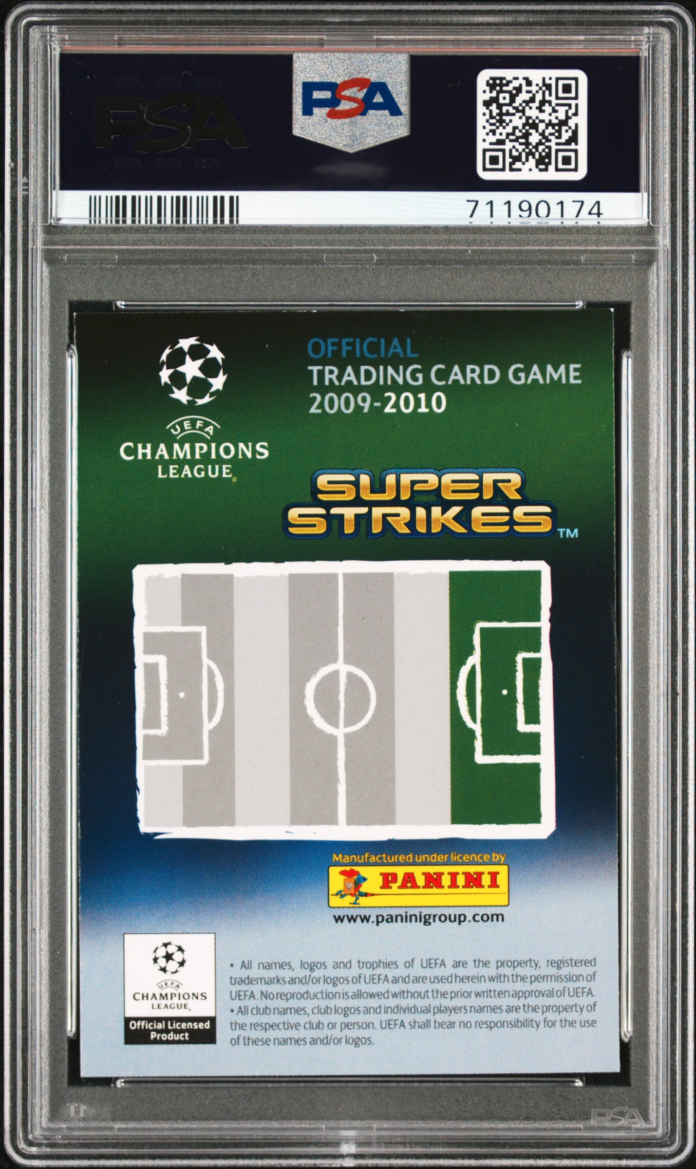 2009 Panini UEFA Karim Benzema Super Strikers - Star Player PSA 7