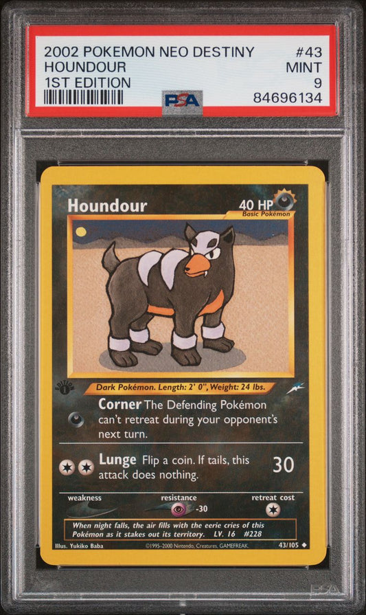 2002 Neo Destiny 1st edition houndour PSA 9