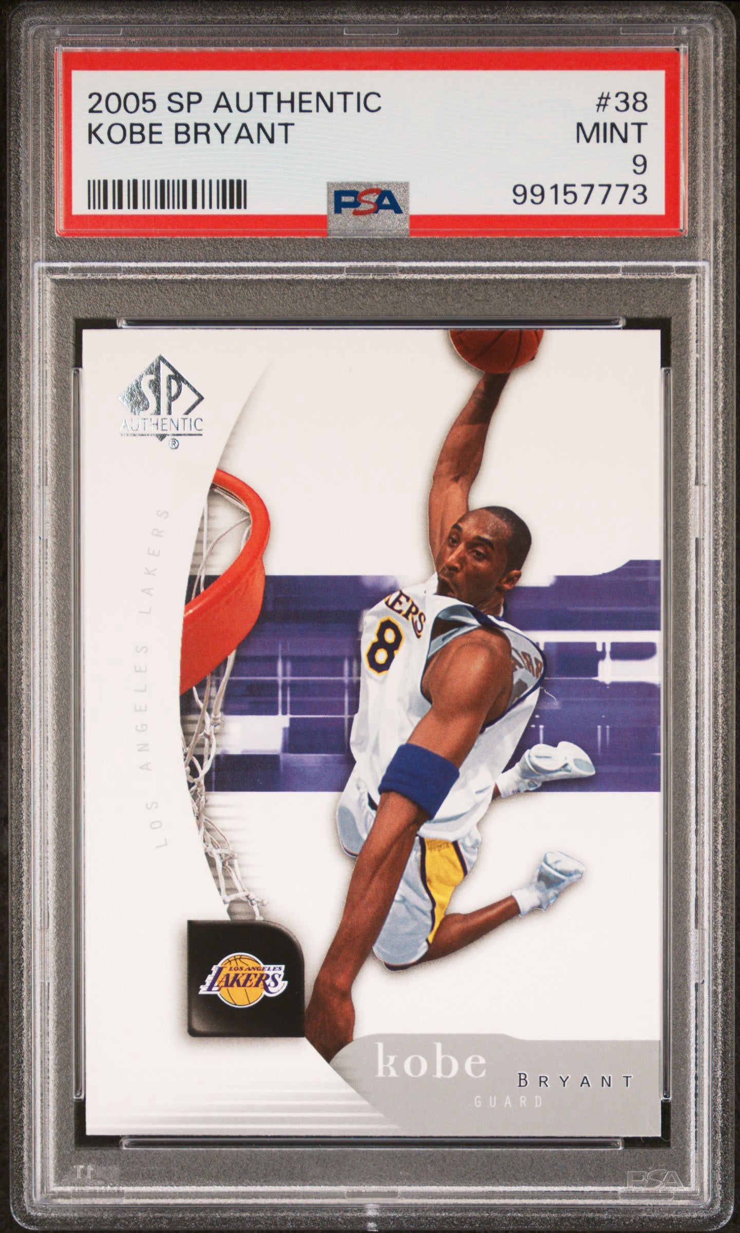 2005 SP Authentic Kobe Bryant PSA 9