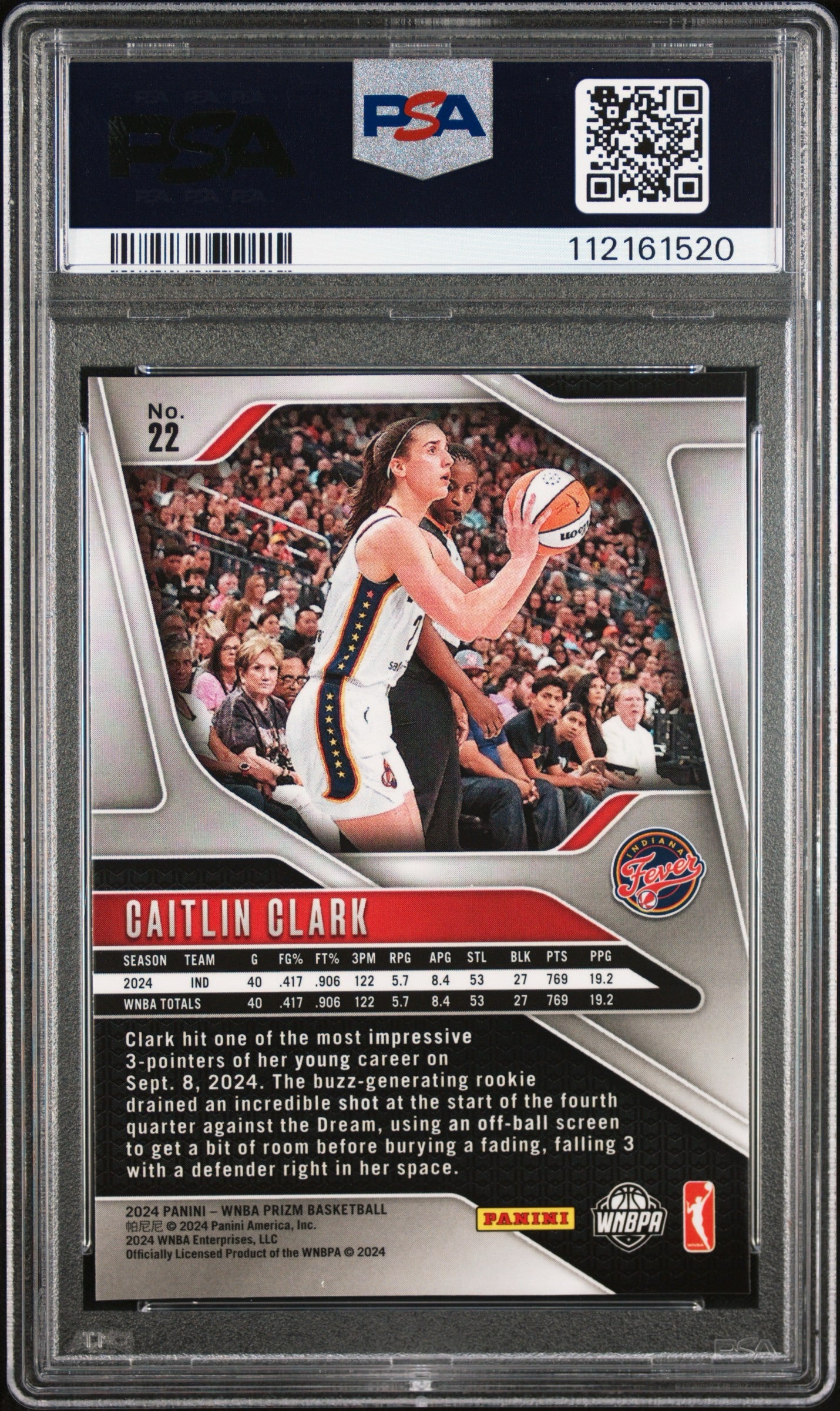 2024 Prizm WNBA Caitlin Clark PSA 9