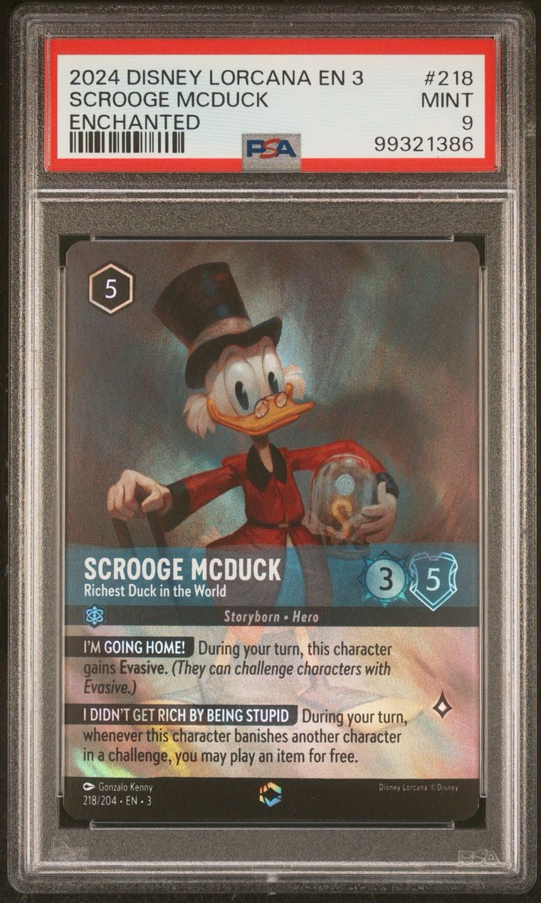 2024 Disney Lorcana EN3 Scrooge McDuck ENCHANTED PSA 9