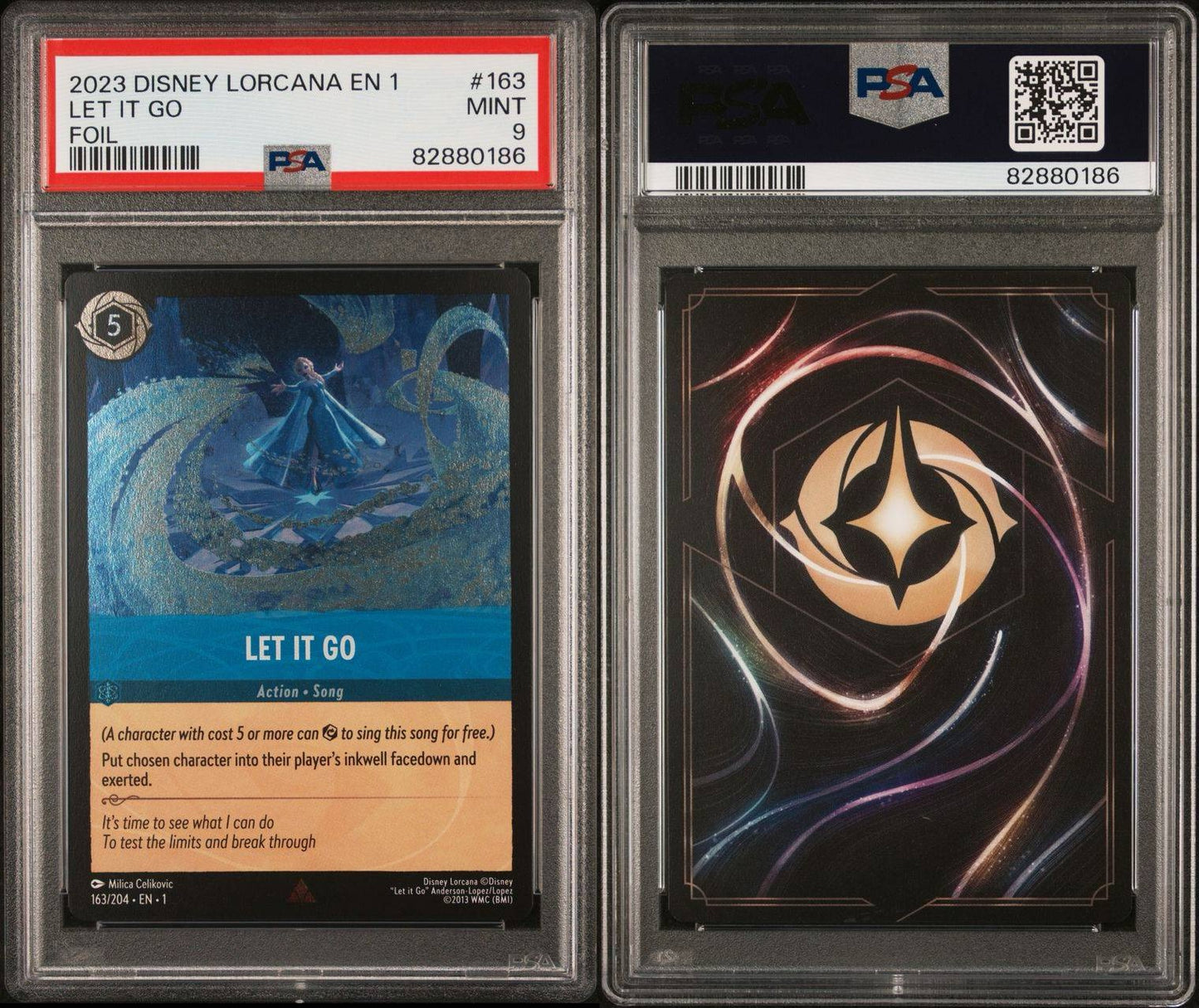 2023 Disney Lorcana EN1 Let it Go Foil PSA 9