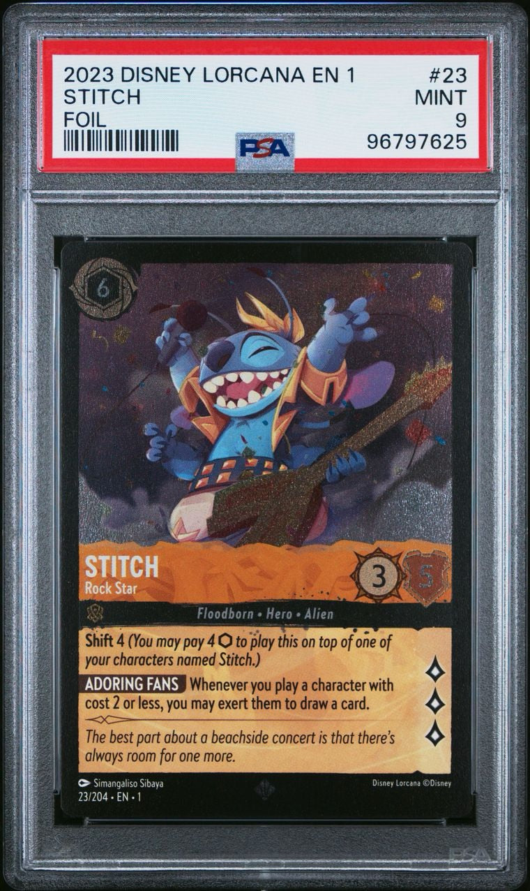 2023 Disney Lorcana EN1 Stitch FOIL PSA 9