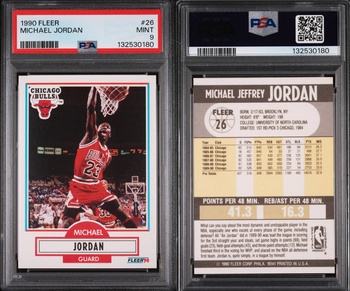 1990 Fleer Michael Jordan PSA 9