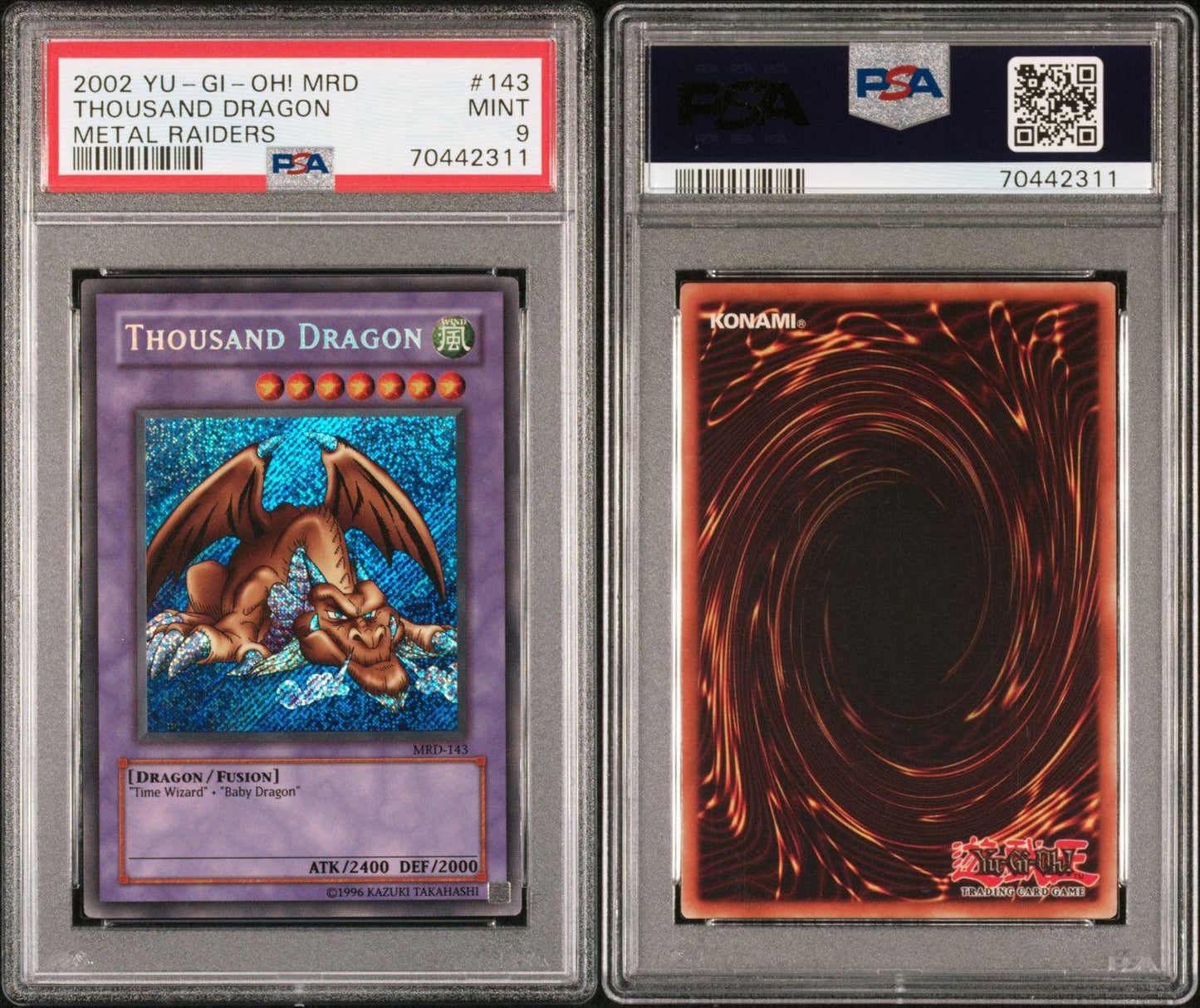 2002 Thousand Dragon Metal Raiders PSA 9