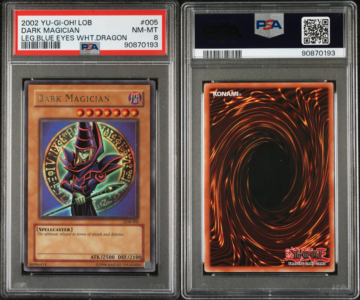 2002 Dark Magician LOB PSA 8