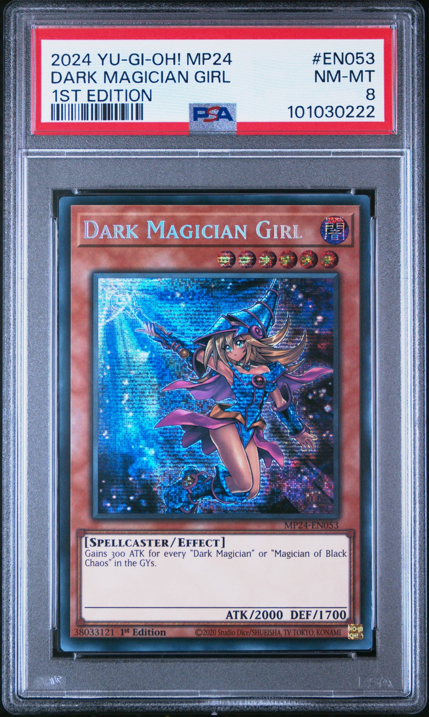 2024 Dark Magician Girl 1st edition MP24 PSA 8