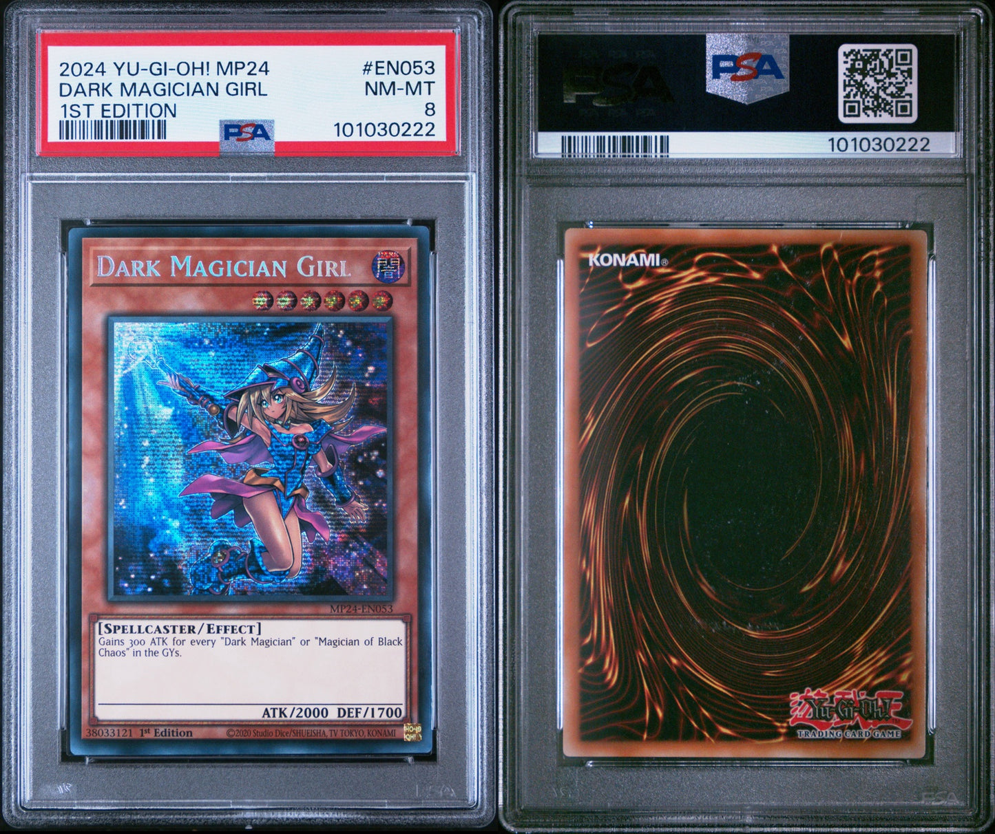 2024 Dark Magician Girl 1st edition MP24 PSA 8