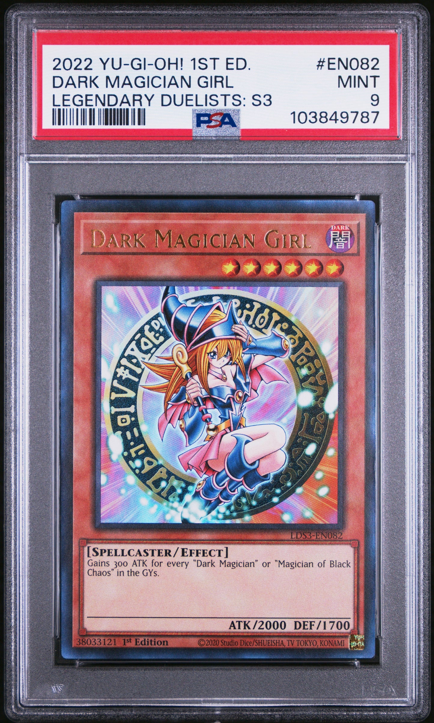 2022 Dark Magician Girl 1st ed. Legendary Duelist S3 PSA 9