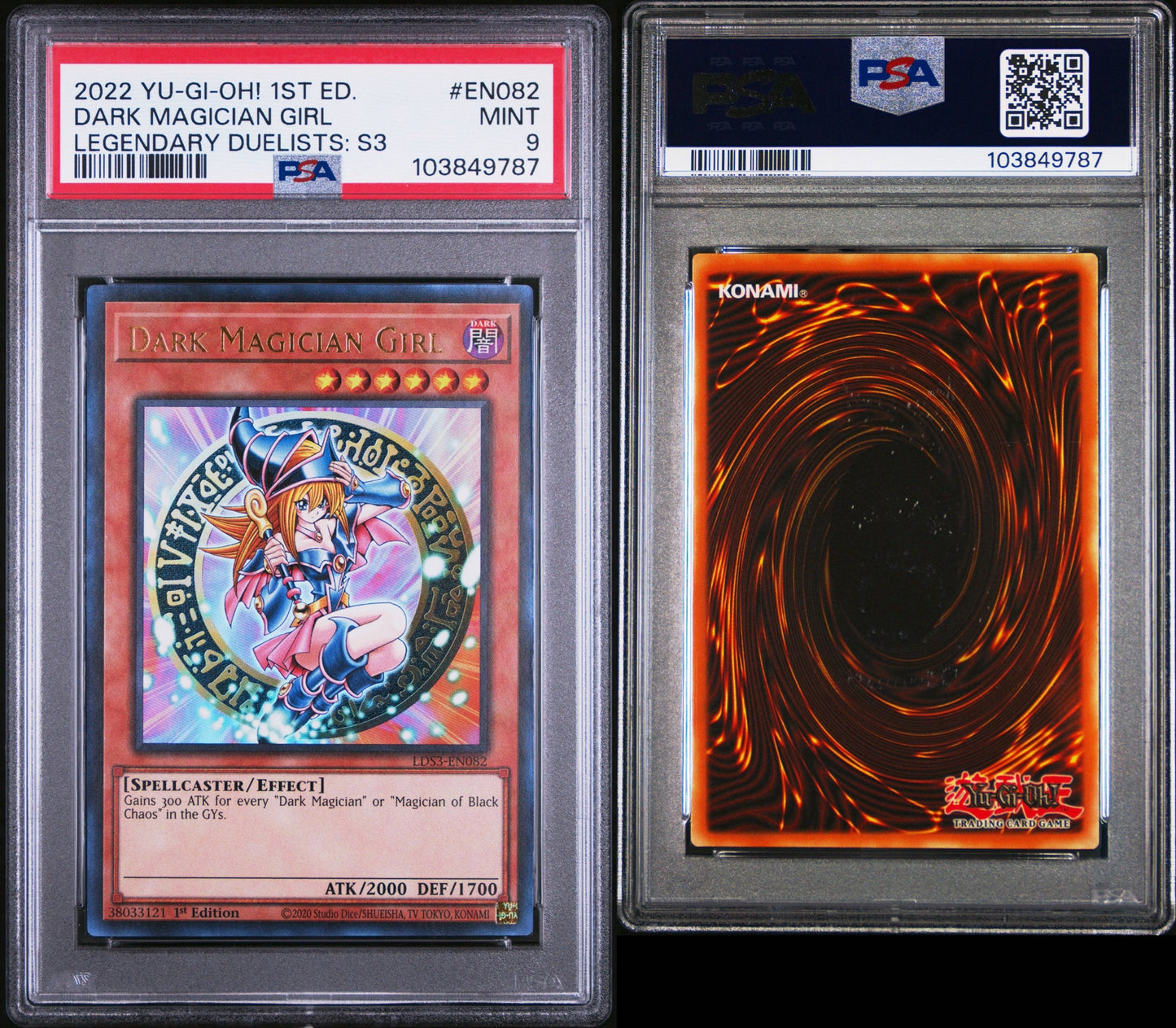 2022 Dark Magician Girl 1st ed. Legendary Duelist S3 PSA 9