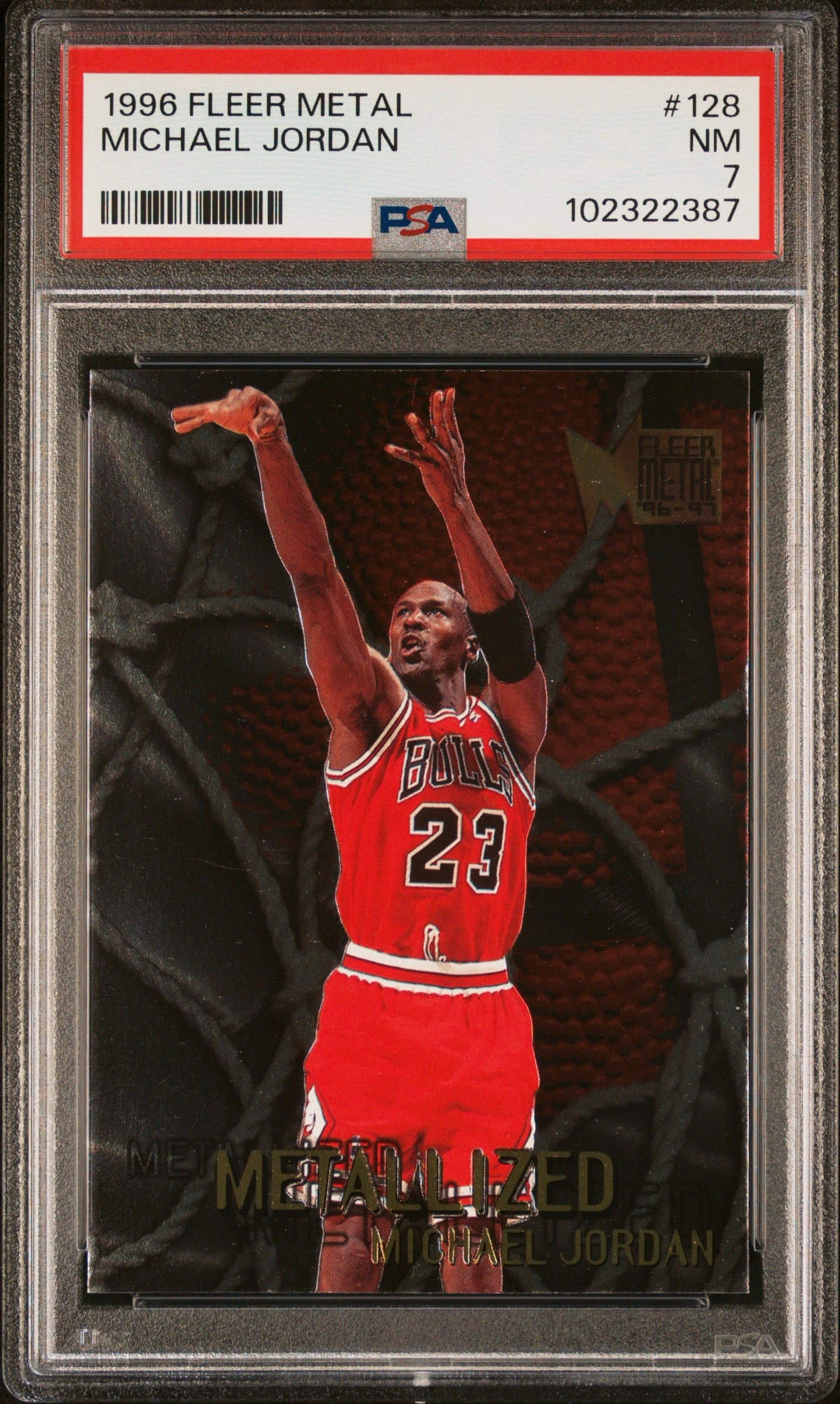 1996 Fleer Metal Michael Jordan PSA 7