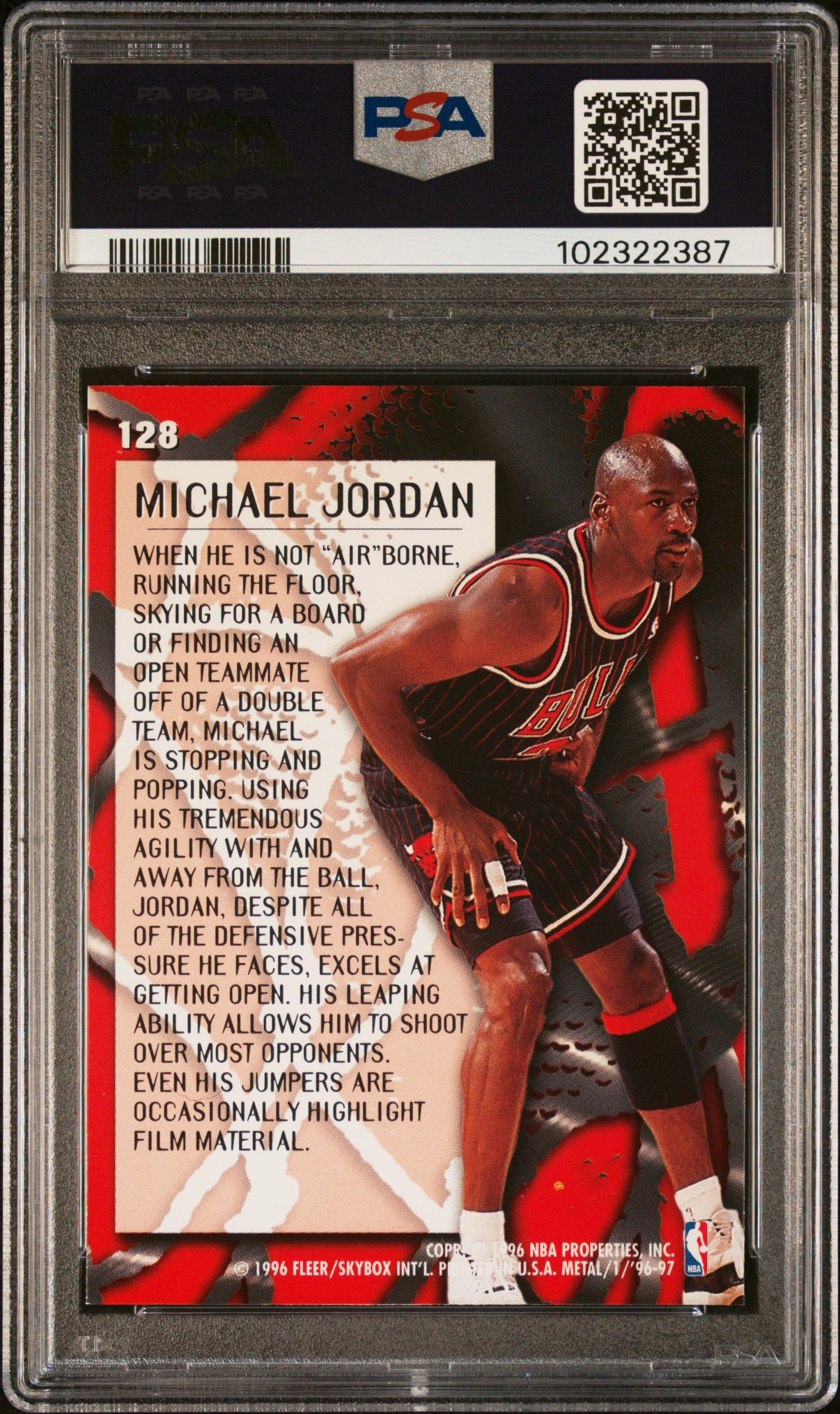 1996 Fleer Metal Michael Jordan PSA 7