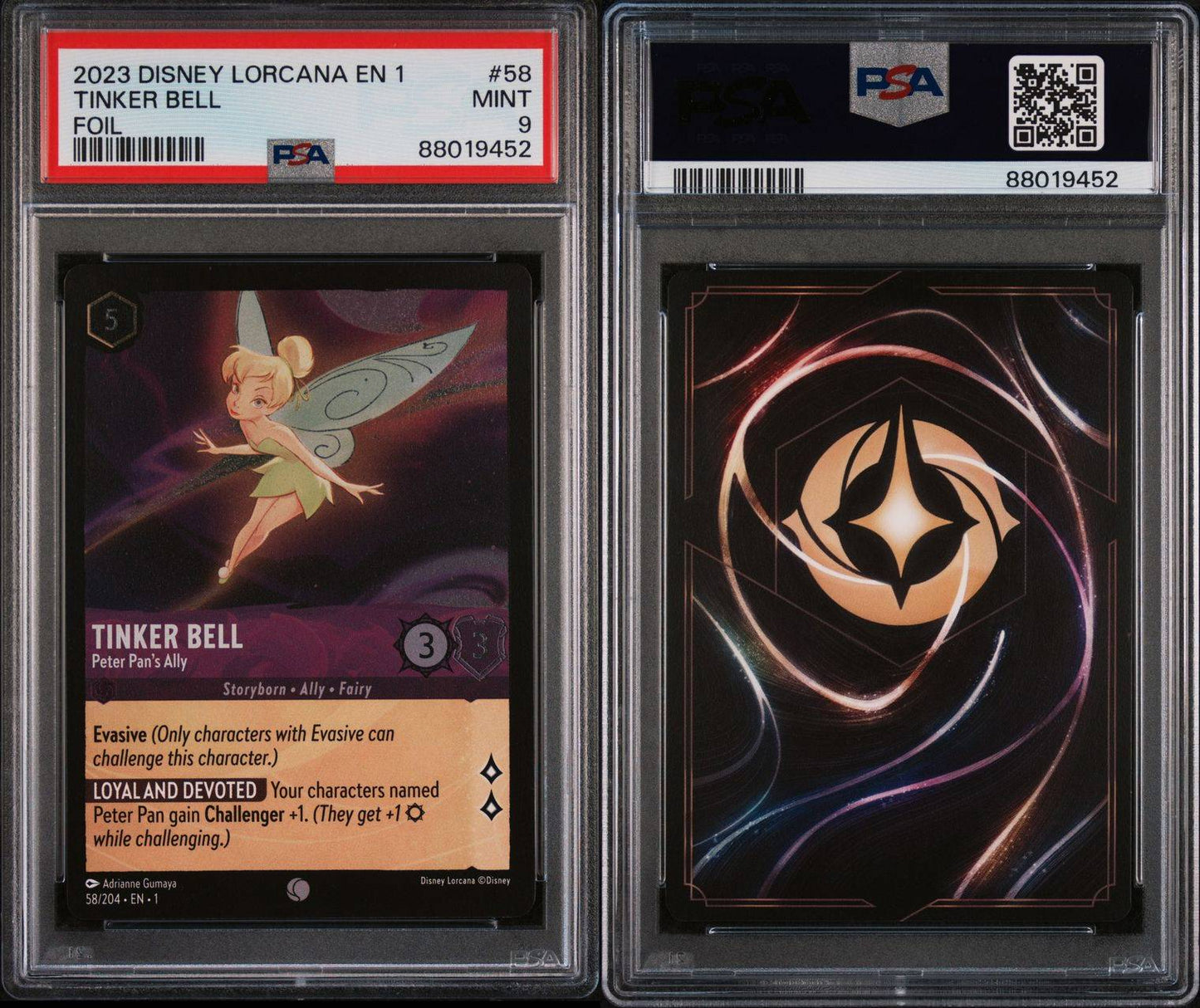 2023 Disney Lorcana EN1 Tinker Bell Foil PSA 9