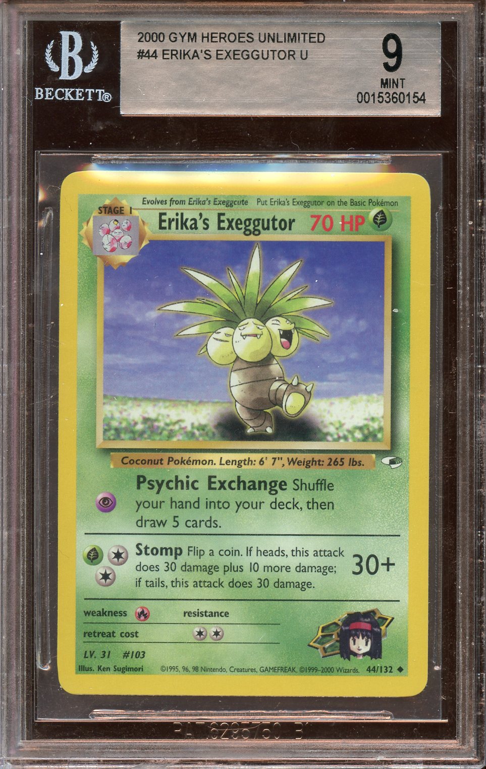 2000 Erika's Exeggutor BGS 9