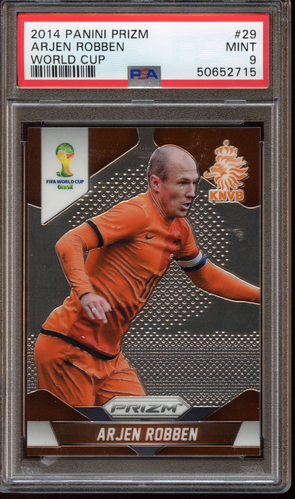 2014 Panini Prizm Arjen Robben WORLD CUP PSA 9