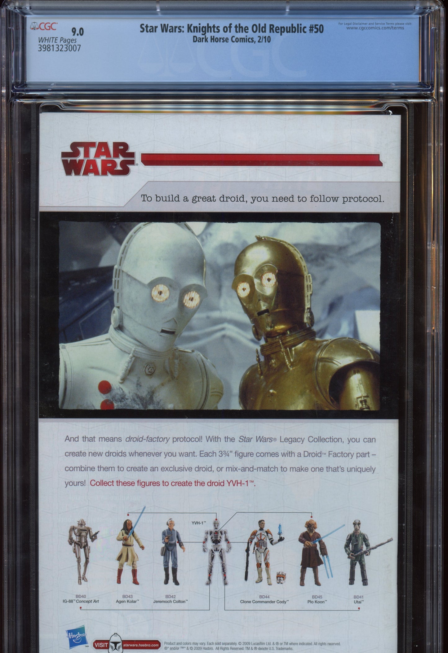 2010 Star Wars: Knights of the Old Republic (Dark Horse Comics) CGC 9.0