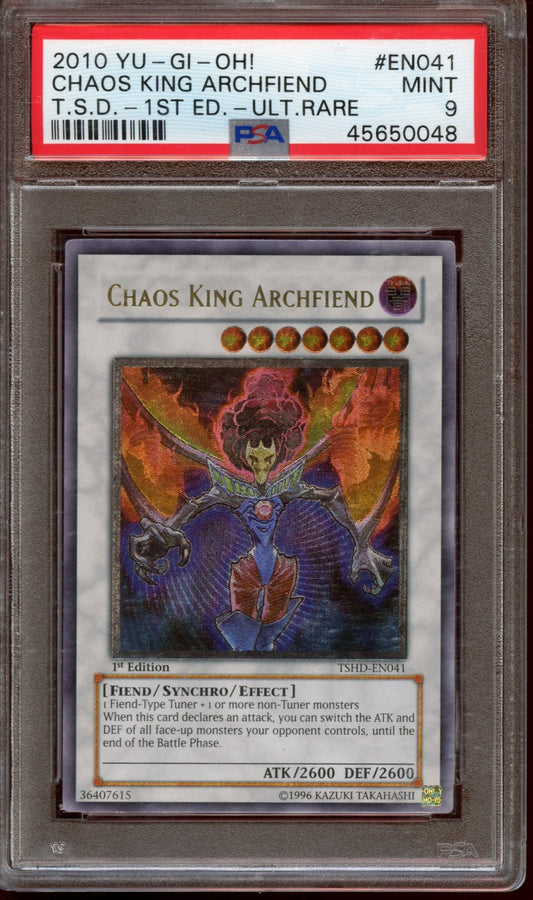 2010 Chaos King Archfiend 1st Ed. Ultimate Rare PSA 9