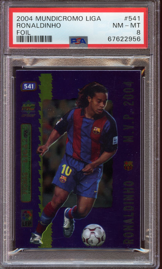 2004 Mundricromo Liga Ronaldinho Foil PSA 8