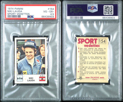 1974 Niki Lauda sport vedettes ROOKIE PSA 4.5