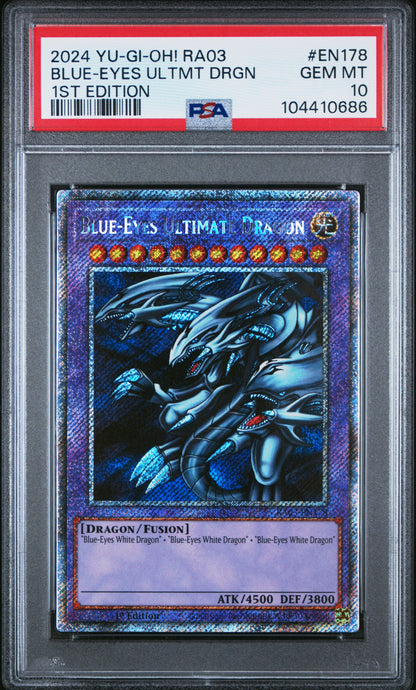 2022 Blue Eyes Ultimate Dragon 1st ed. RA03 PSA 10
