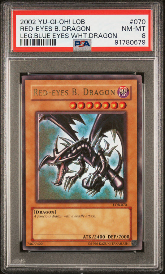 2002 Red-Eyes Black Dragon LOB PSA 8