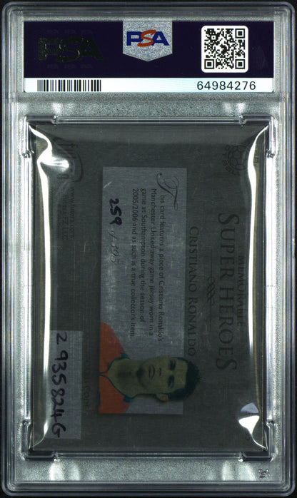 2010 Futera World Football Online Cristiano Ronaldo Patch 259/395 PSA 8