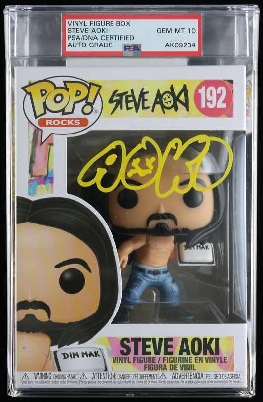 Funko PoP! Steve Aoki PSA/DNA signature GEM MINT