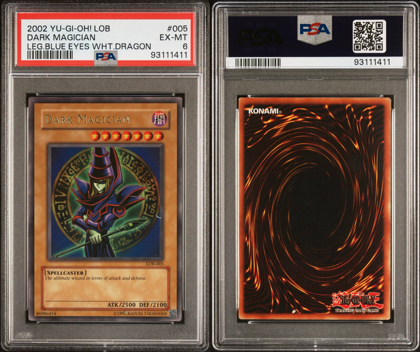 2002 Dark Magician LOB PSA 6
