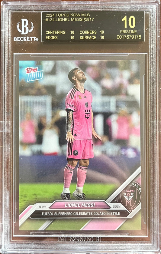 2024 Topps Now MLS Lionel Messi BGS 10 BLACK LABEL