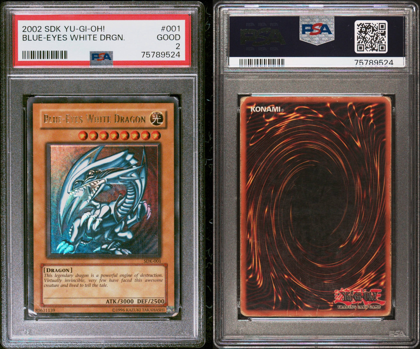 2002 Kaiba starter deck Blue Eyes White Dragon SDK PSA 2