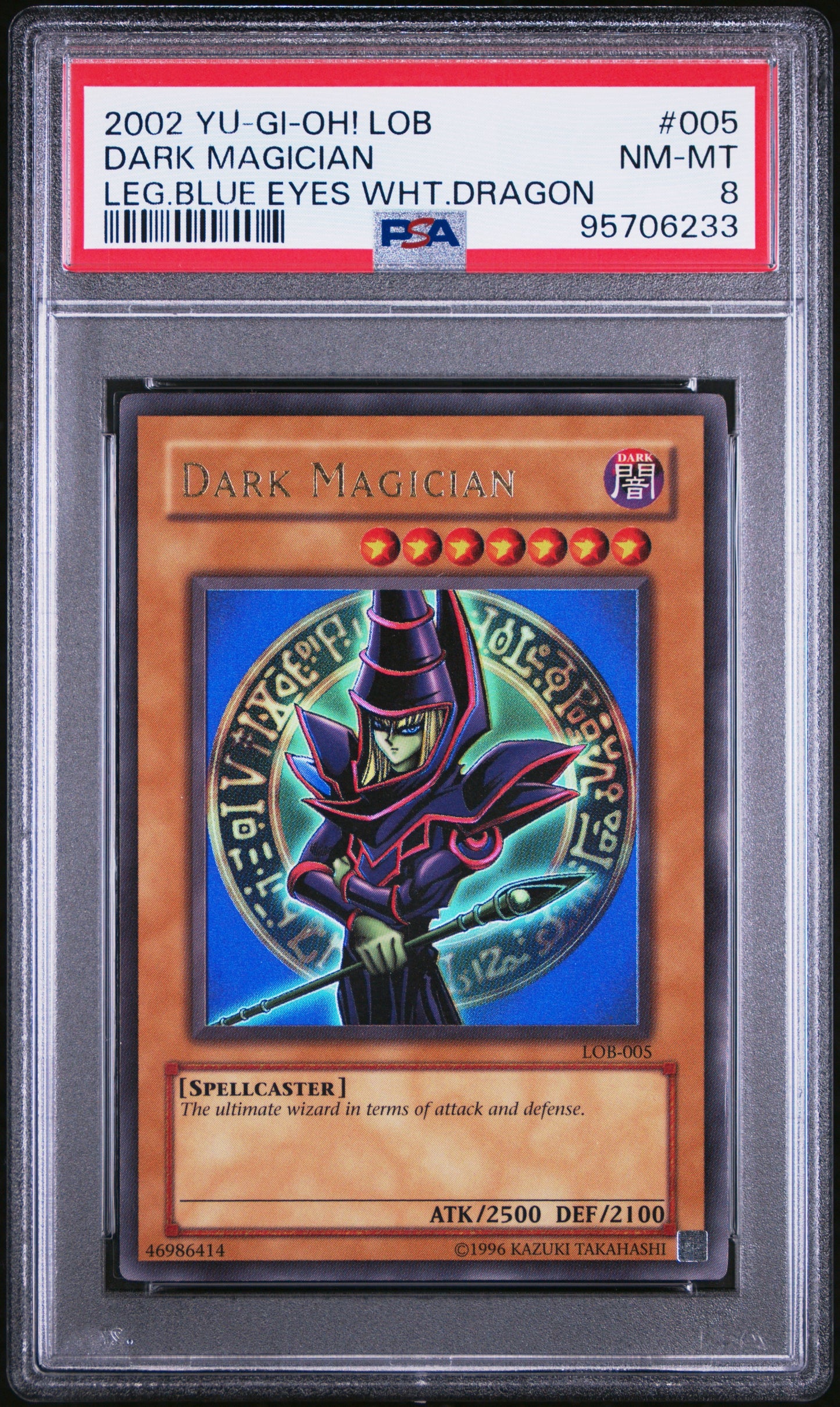 2002 Dark Magician LOB PSA 8