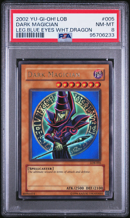 2002 Dark Magician LOB PSA 8