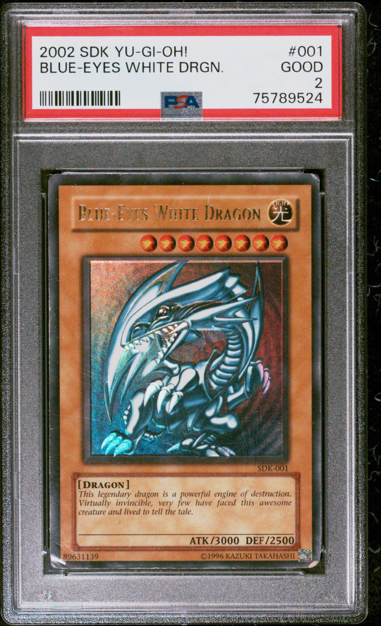 2002 Kaiba starter deck Blue Eyes White Dragon SDK PSA 2