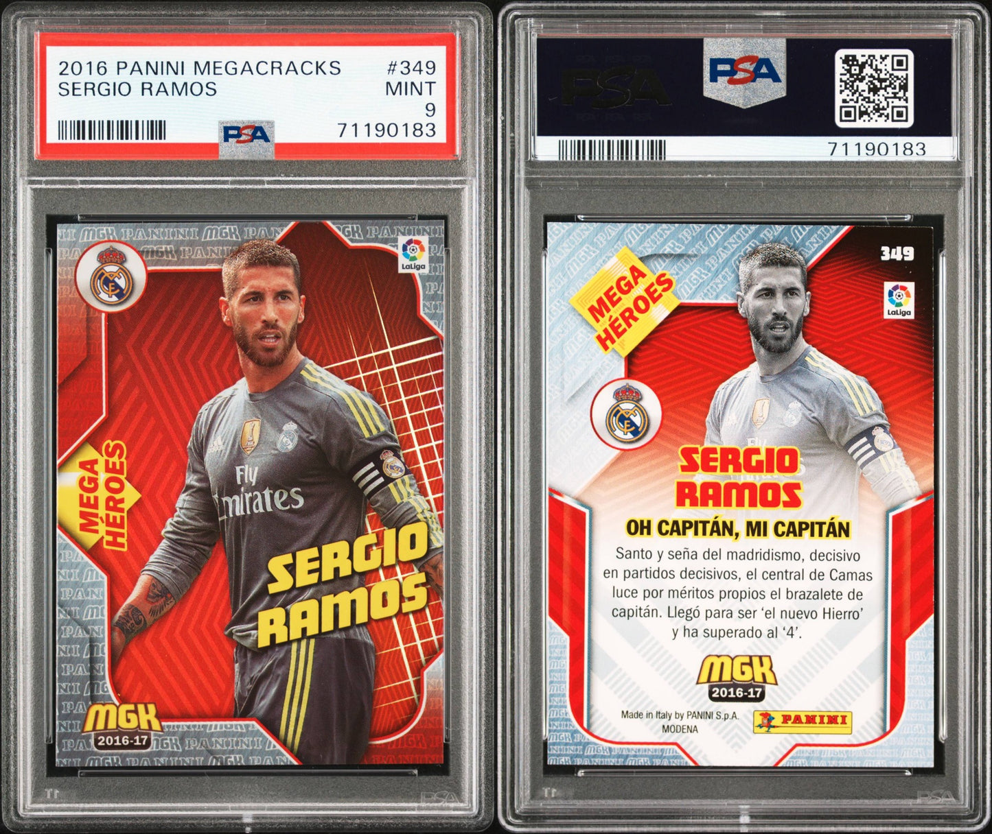 2016 Panini Megacracks Sergio Ramos PSA 9