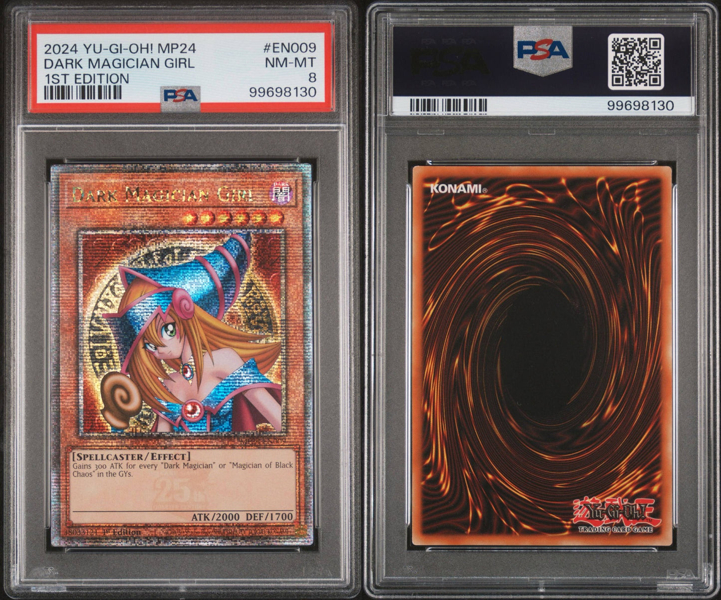 2024 Dark Magician Girl 1st ed. PSA 8