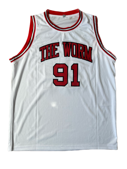 Dennis Rodman #91 signed Bulls Jersey