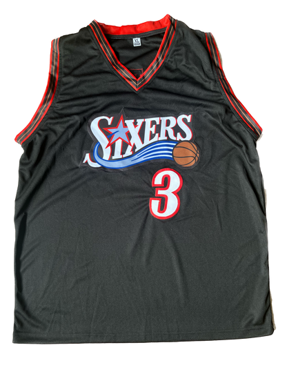 Allen Iverson #3  Philadelphia 76ers signed jersey