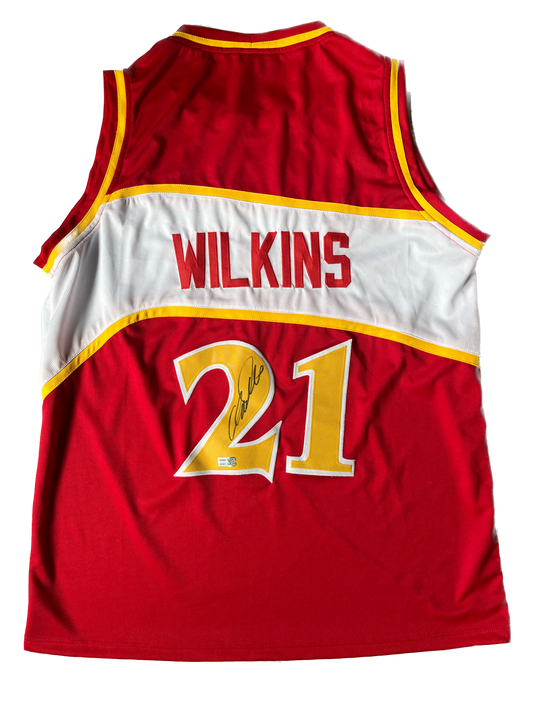 Dominique Wilkins #21 Atlanta Hawks signed jersey