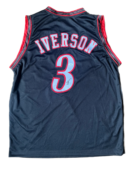 Allen Iverson #3  Philadelphia 76ers signed jersey