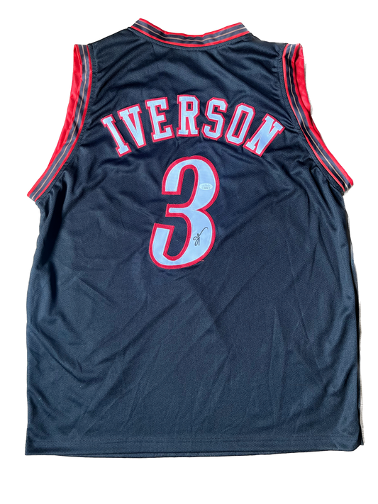 Allen Iverson #3  Philadelphia 76ers signed jersey