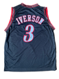Allen Iverson #3  Philadelphia 76ers signed jersey